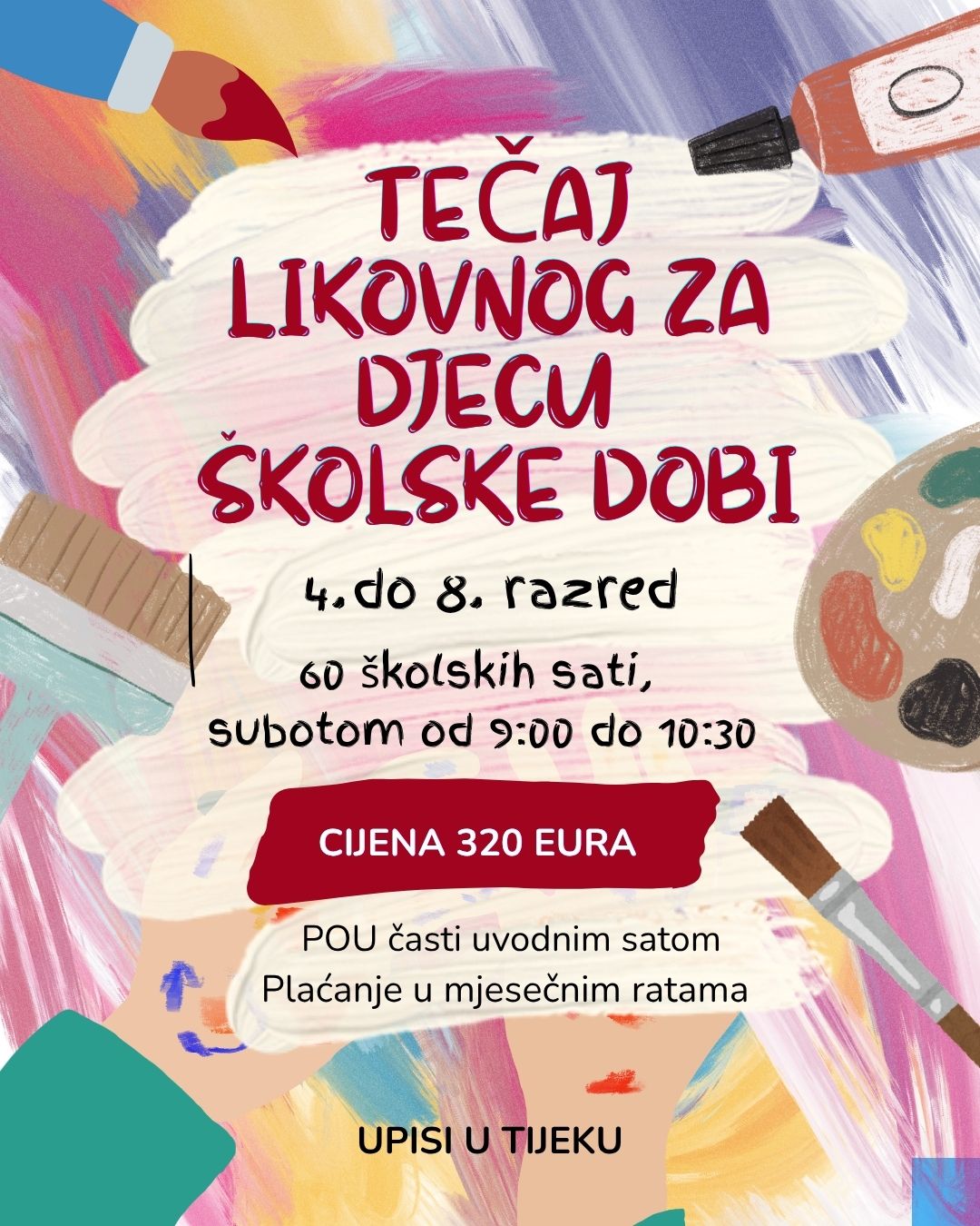 Tečaj likovnog za djecu školske dobi