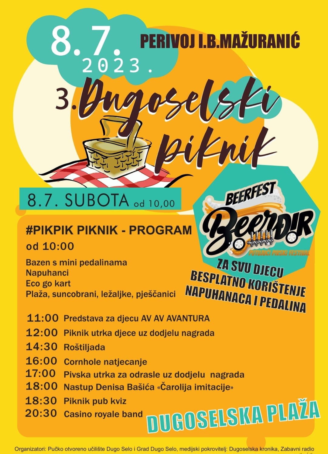 DUGOSELSKI PIKNIK - POU Dugo Selo poziva u subotu 8. srpnja na omiljeno druženje na otvorenom